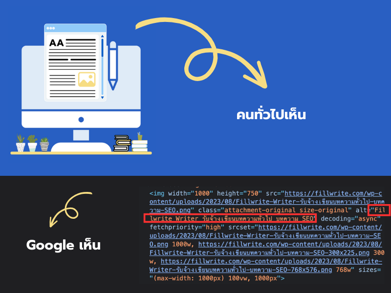 Alt Text สิ่งที่ Google มองเห็นในบทความ SEO